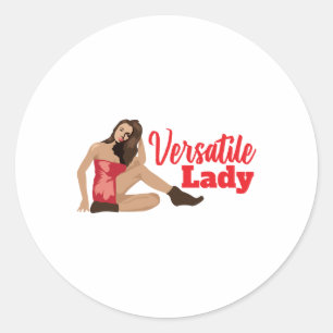 Vliegtuig Nose Art Versatile Lady Pin-Up Girl Gift Ronde Sticker