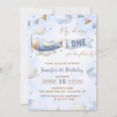 Vliegtuig Oh My Time vliegt Reis 1e verjaardag Kaart (Voorkant)