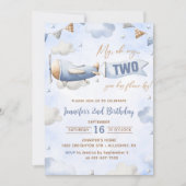 Vliegtuig Oh My Time vliegt Reis 2e verjaardag Kaart (Voorkant)