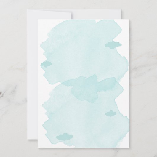 Vliegtuig Oh My Time vliegt Reis Eerste Verjaardag Kaart (Achterkant)