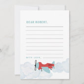 Vliegtuig Oh My Time vliegt Time Capsule Note Kaar Bedankkaart (Voorkant)