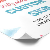 Vliegtuig Oh My Time vliegt Verjaardagstabel Teken Poster (Hoek)