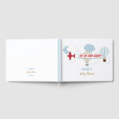 Vliegtuig/ omhoog en weg! Baby shower Gastenboek (Volledig)