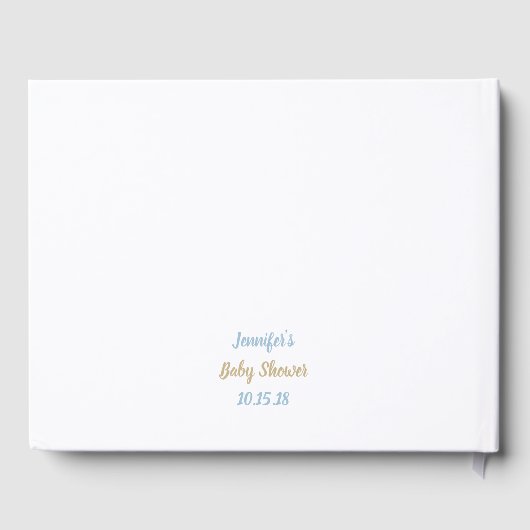 Vliegtuig/ omhoog en weg! Baby shower Gastenboek (Achterkant)