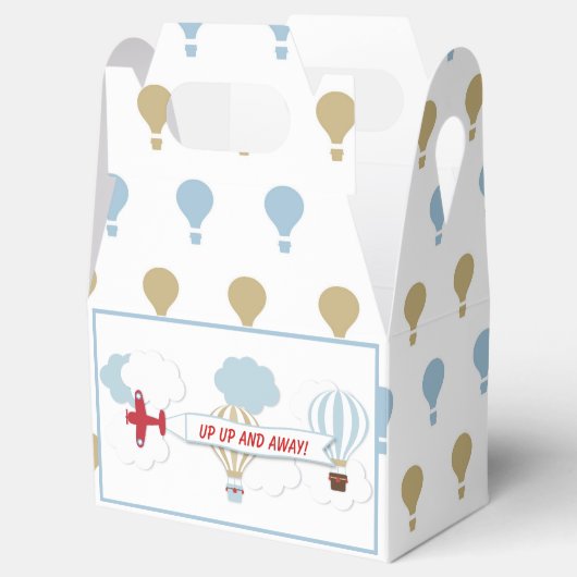 Vliegtuig/ omhoog en weg! bedankdoosjes. bedankdoosjes (Geopend)
