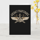 Vliegtuig onderhoudsvliegtuig Vliegtuig monteur Kaart (Gele Bloem)