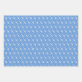 Vliegtuig op blauw inpakpapier vel (Voorkant)