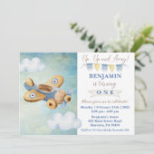 vliegtuig op- en uitnodigen kaart (Staand voorkant)