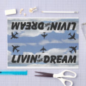 Vliegtuig op papier van weefsel (Craft)