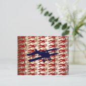  vliegtuig op schoorsteenvliegjes briefkaart (Staand voorkant)