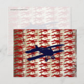  vliegtuig op schoorsteenvliegjes briefkaart (Voorkant / Achterkant)