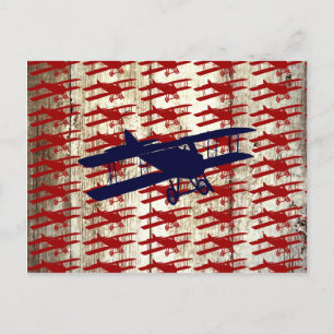  vliegtuig op schoorsteenvliegjes briefkaart