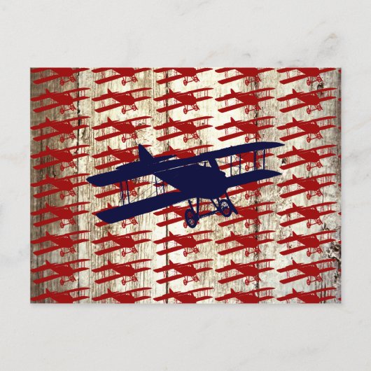  vliegtuig op schoorsteenvliegjes briefkaart (Voorkant)