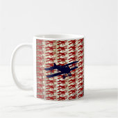  vliegtuig op schoorsteenvliegjes koffiemok (Links)