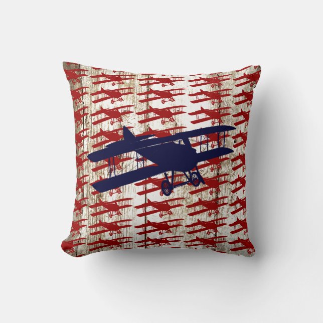  vliegtuig op schoorsteenvliegjes kussen (Voorkant)