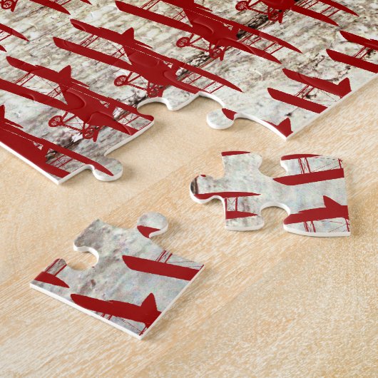 vliegtuig op schoorsteenvliegjes legpuzzel (Zijkant)