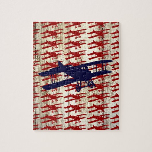  vliegtuig op schoorsteenvliegjes legpuzzel (Verticaal)