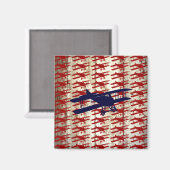  vliegtuig op schoorsteenvliegjes magneet (Voorkant / Achterkant)