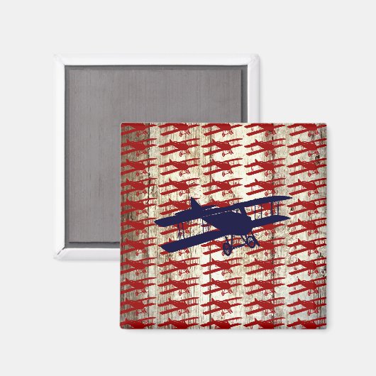  vliegtuig op schoorsteenvliegjes magneet (Voorkant / Achterkant)