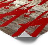  vliegtuig op schoorsteenvliegjes poster (Hoek)