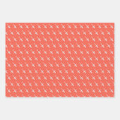 Vliegtuig op Sunset Sinaasappel, Elegant Modern Pi Inpakpapier Vel (Voorkant)