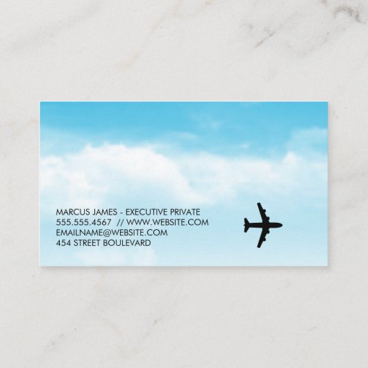Vliegtuig | Opstijgen Visitekaartje (Achterkant)