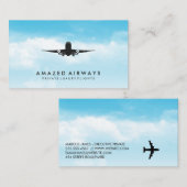 Vliegtuig | Opstijgen Visitekaartje (Voorkant / Achterkant)