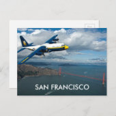 Vliegtuig over de Golden Gate Bridge, San Francisc Briefkaart (Voorkant / Achterkant)