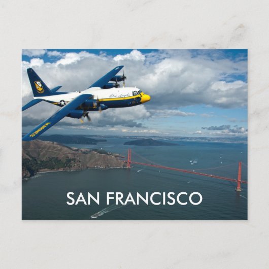 Vliegtuig over de Golden Gate Bridge, San Francisc Briefkaart (Voorkant)