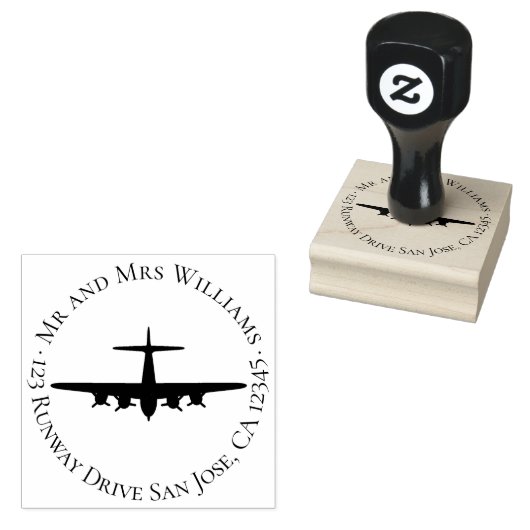  vliegtuig P-51 Mustang Rubberstempel (Gestempeld)