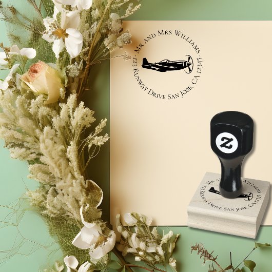  vliegtuig P-51 Mustang Rubberstempel