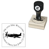  vliegtuig P-51 Mustang Rubberstempel (Gestempeld)