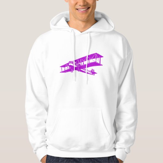 vliegtuig - Paars Hoodie (Voorkant)