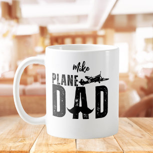 VLIEGTUIG Papa & Oude Vliegtuig, Grappige Vaderdag Koffiemok