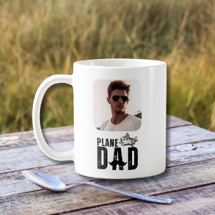 VLIEGTUIG Papa & Vliegtuig,2 Foto,Grappige Verjaar Koffiemok