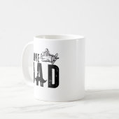 Vliegtuig Papa & Vliegtuig, Grappige Vaderdag Koffiemok (Voorkant links)