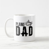 Vliegtuig Papa & Vliegtuig, Grappige Vaderdag Koffiemok (Links)