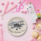 vliegtuig papieren bordje (Feest)