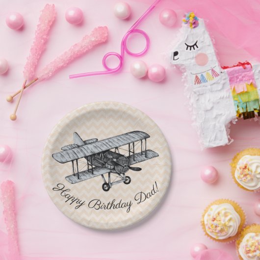   vliegtuig papieren bordje (Feest)