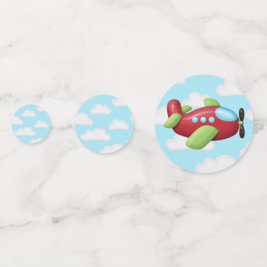 Vliegtuig Party Table Confetti (Achterkanten)