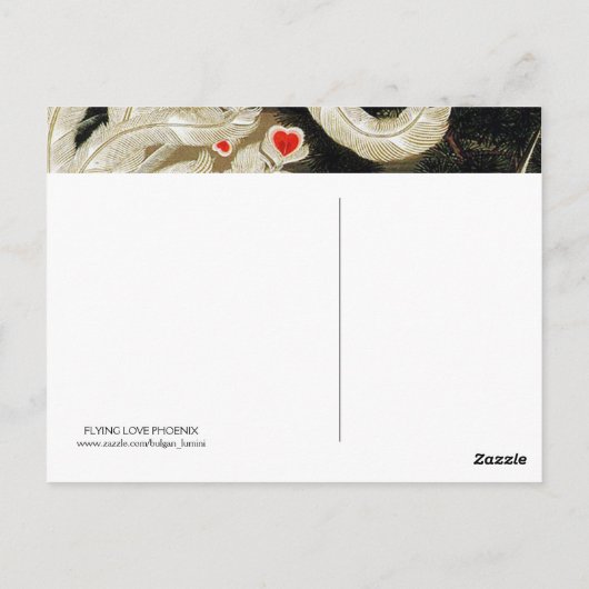 VLIEGTUIG PHOENIX, Veer, hart Valentijnsdag Briefkaart (Achterkant)