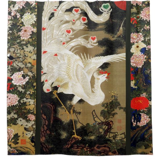 VLIEGTUIG PHOENIX, Veer, hart Valentijnsdag Douchegordijn (Voorkant)