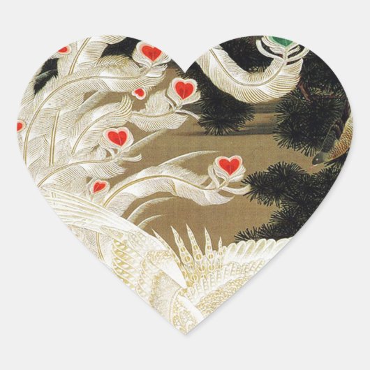 VLIEGTUIG PHOENIX, Veer, hart Valentijnsdag Hart Sticker (Voorkant)