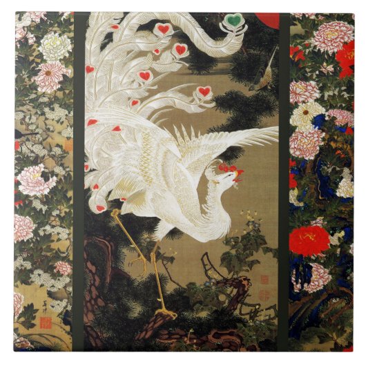 VLIEGTUIG PHOENIX, Veer, hart Valentijnsdag Tegeltje (Voorkant)