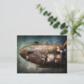 Vliegtuig - piloot - De vliegende wolk Briefkaart (Staand voorkant)