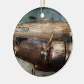 Vliegtuig - piloot - De vliegende wolk Keramisch Ornament (Links)