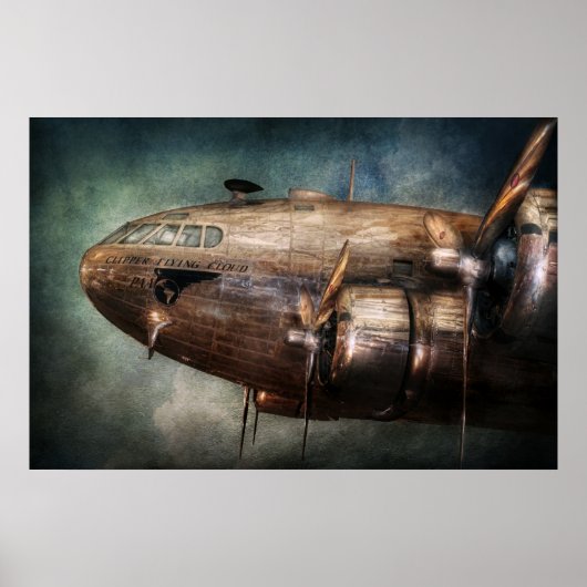 Vliegtuig - piloot - De vliegende wolk Poster (Voorkant)