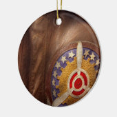 Vliegtuig - Piloot - Het vliegjack Keramisch Ornament (Links)