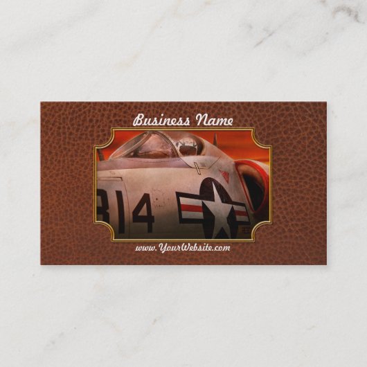 Vliegtuig - piloot - Luchtmacht - Ga naar tijger Visitekaartje (Voorkant)