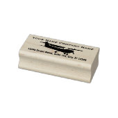 Vliegtuig Piloot Ontwerp Silhouet Uw Tekst Rubberstempel (Stempel)